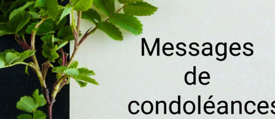 message de condoléances